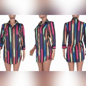 Stripe shirt dress